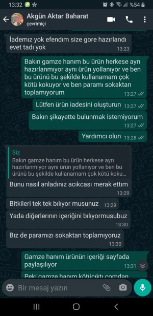 Akgün Baharat Gönderilen Çay Kokuyor Ve Pamukçuk Olmuş