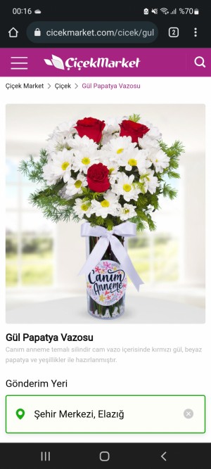 Çiçek Market Görsel İle Gönderilen Çiçeğin Yakından Uzaktan Alakası Yok