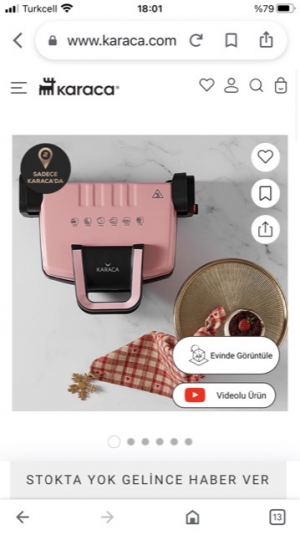 Karaca Granit Görünümlü Tost Makinesi Isınmıyor