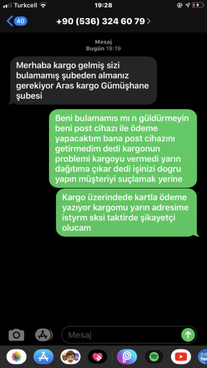 Aras Kargo Gümüşhane/merkez Kargo Teslimatı