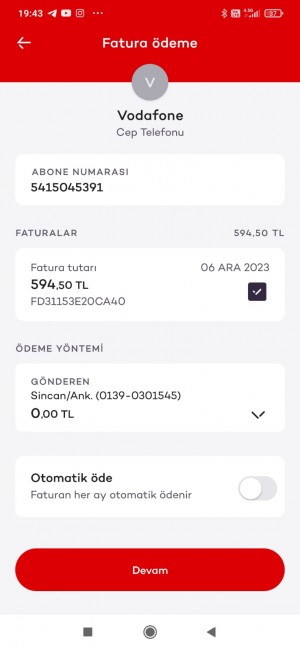 Vodafone Haksız Faturalandırma