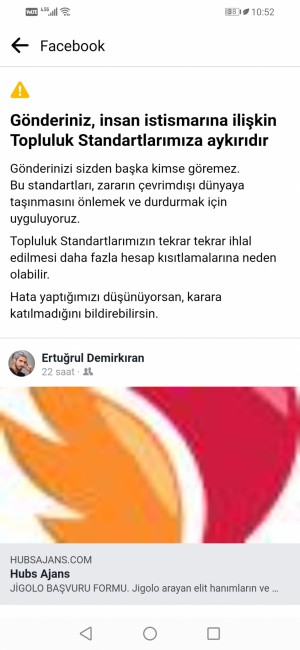 Facebook Haksız Kısıtlama