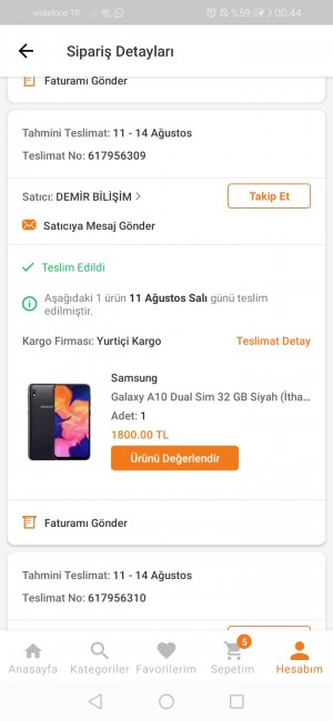 Trendyol Hatalı Yanlış Ürün