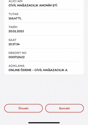 Civil Mağazacılık Havale Ödeme Gerçekleşti Fakat Sipariş Oluşmadı