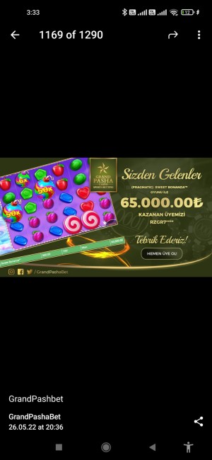 Grandpashabet Hem Kazandı Diye Tebrik Edip Sitenin Telegram Sayfasında Paylaşılmıştır