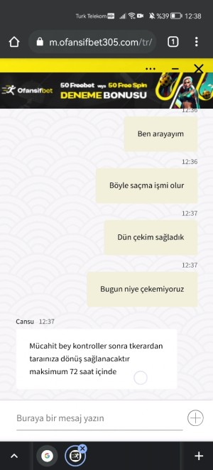Ofansifbet.com Hesabı İncelemeye Aldı Paramı Ödemiyor