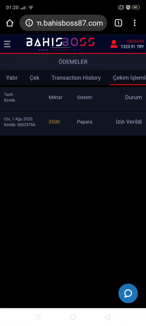 Bahisboss Hesaptaki Parama Çöktüler