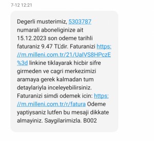 Millenicom Hizmet Yok Teknik Servis Şikayet