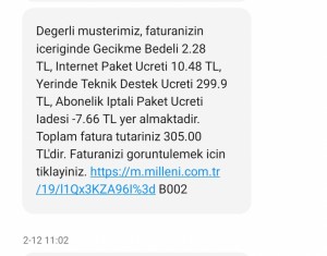 Millenicom Hizmet Yok Teknik Servis Şikayet