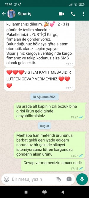 Elbisemerkezii İade Talebi Gönderiyorum Mesaj Gönderiyorum Geri Dönüş Yapılmıyor
