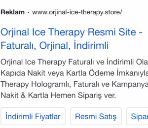 Ataysan Ticaret Pazarlama Şirketinden Ice Therapy Adlı Ürünü Aldım Memnun Kalmadım İade Edemiyorum
