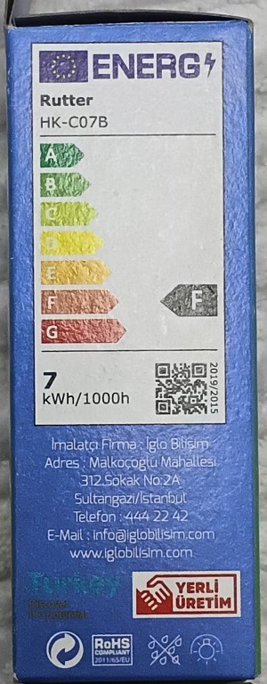 İglo Bilişim Firmasına Ait Rutter Marka Ampulde Meydana Gelen Sorun