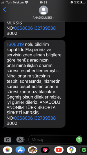 Anadolu Sigorta İkame Araç Ve Gecikme