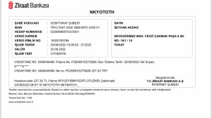 Vodafone İki Kartımdan Ayrı Yarı Faturam İçin Çekim Yapılmış