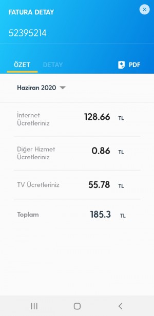 Turkcell Superonline İlk Gelen Fatura