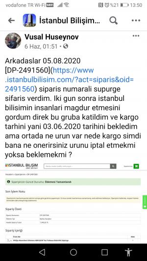 İstanbul Bilişim 30 İş Gün İçerisinde Ürünüz Teslim Edilecek Diyor. 60 Gün Geçiyor, Ürün Yok