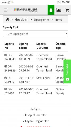 İstanbul Bilişim'den Siparişim Gönderilmiyor