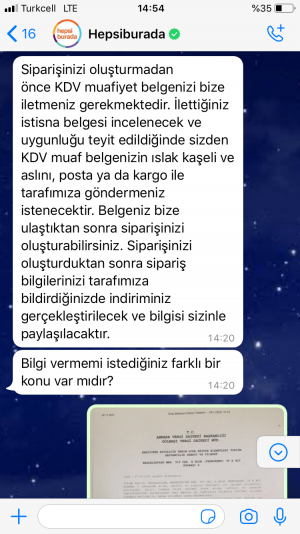 Hepsiburada İşlem Gerçekleştirmeme Erteleme - Kdv Muafiyeti