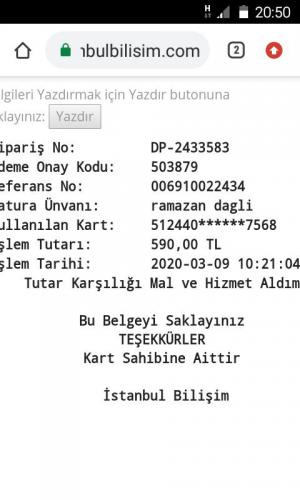 İstanbul Bilişim'de Ücret İadesi Yapmıyorlar