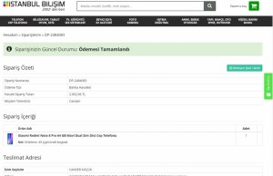 İstanbul Bilişim Sitesinden Satın Aldığım Cep Telefonunu Da Göndermedi. Paramı Da İade Etmedi.