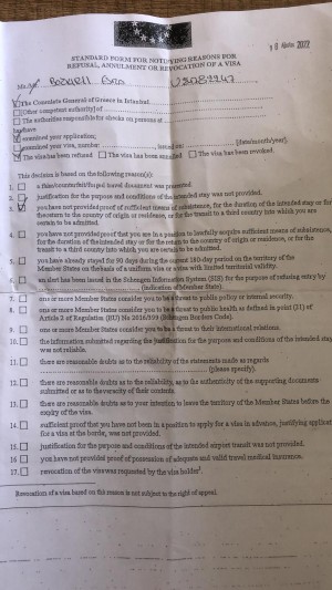 Jolly Tur Vize İşlemleri İle İlgilenmiyor Kendimiz Halletmeye Çalışıp Ret Geldiğinde İade Vermiyor