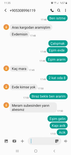 Aras Kargo Zil Çalışmıyor Dedim