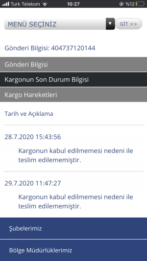 Aras Kargoda Kargo Teslim Edilmedi