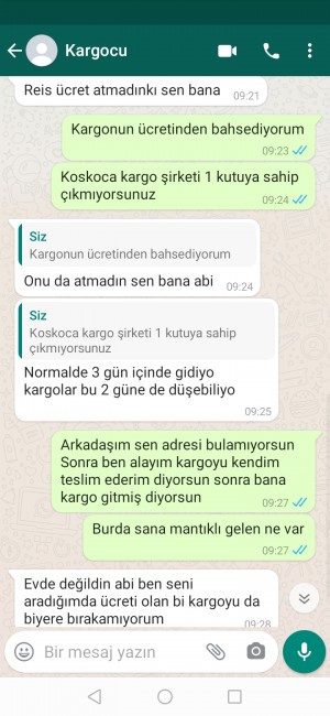 Mng Kargo Alanya Kargocunuz Ürünü Getirmeyip Geri İade Edilmesine Sebep Oldu