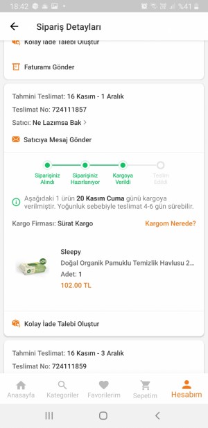 Sürat Kargo Kargom Elime Ulaşmadı