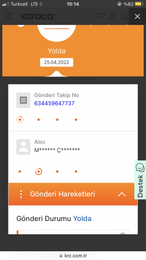 Karaca Kargom Gelmedi