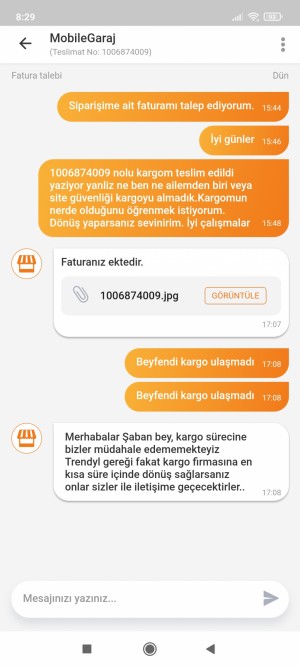 Aras Kargo Kargom Kayıp