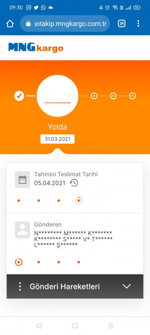 Mng Kargo Kargom Zamanında Adresine Ulaşmadı.