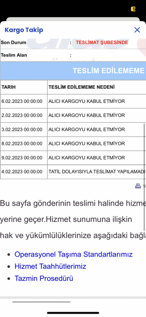 Aras Kargo Kargomu Getirmeyip Alıcı Kabul Etmiyor Denilmesi