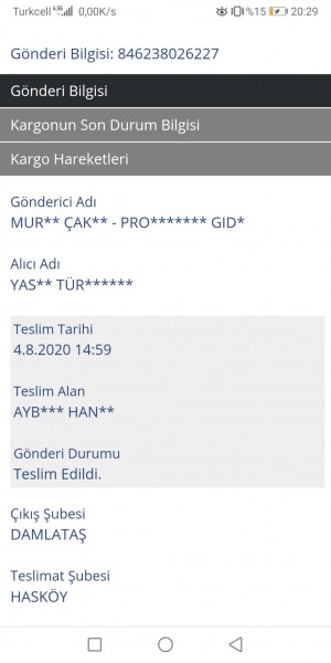 Aras Kargo Kargomu Tanımadığım Birisine Teslim Ettiler