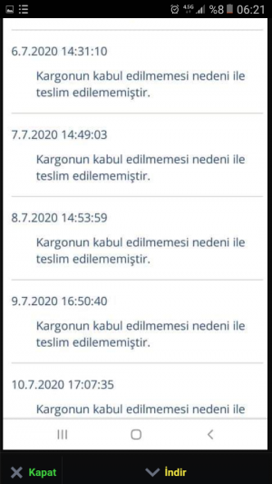 Aras Kargo Kendilerini Defalarca Aramama Rağmen Kargomu Göz Göre Göre Bilerek Ve İsteyerek Geri Gönderiyorlar