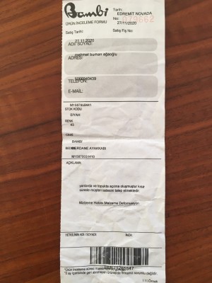 Bambi Ayakkabı Kötü Ürün Ve Yanlış Yönlendirme