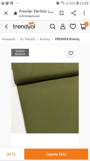 Trendyol Kumaş Aldım Ve Resimdekinden Çok Daha Soluk Bir Kumaş Geldi