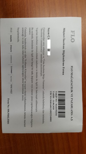 Flo Kusurlu Ürün İade Reddi