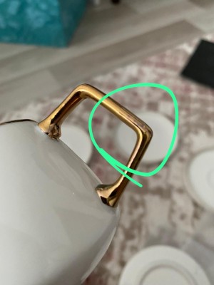 Karaca 6 Kişilik Satürn Gold Fincan Takımı Kusurlu Ürün