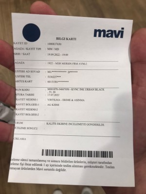 Mavi Jeans Ayıplı Ürün