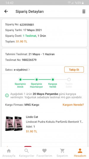 Mng Kargo İade Talebim Olduğu Halde Kargoyu Şubesinde Bekletiyor