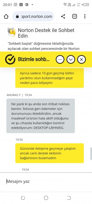 Norton Antivirüs Şikayet