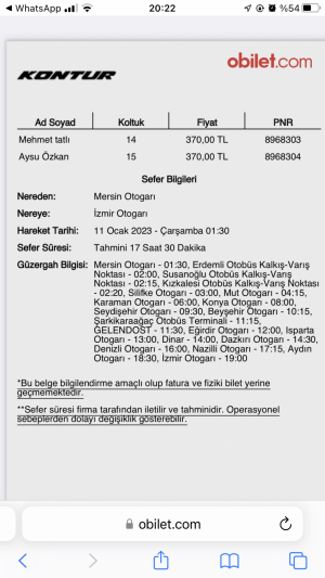 Obilet 750 Tl Paramı Yedi