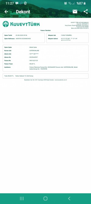 Turkcell Superonline Ödediğim Faturayı Tekrar Ödenmesi Gerektiği Söyleniyor