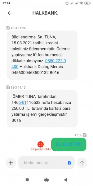 Halkbank Ödeme Yaptığım Halde Ödemem Kabul Edilmeyip Tahsilat Birimini Aktarıldım Ve Faiz Ödedim