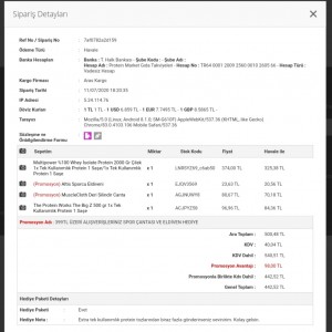 Protein Market Ortada Ne Kargo Var Ne Para