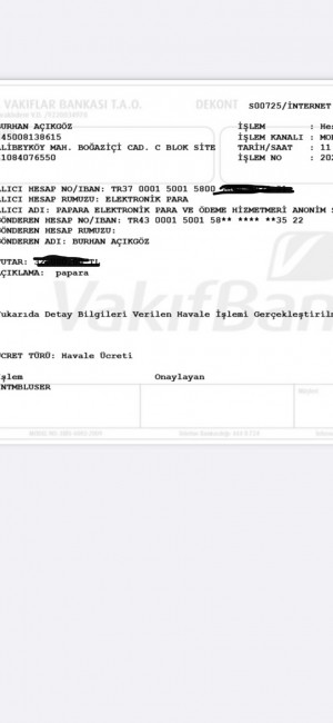 Papara'ya Para Attım Ama 1,5 Gün Olmasına Rağmen Hesaba Geçmedi