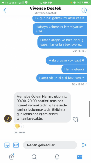 Para Alıp Hizmet Vermeyen Vivense!