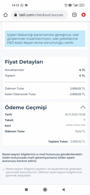 Tatil.com Para İadesi Alamıyorum