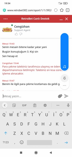 Retrobet Paramı Çekemiyorum